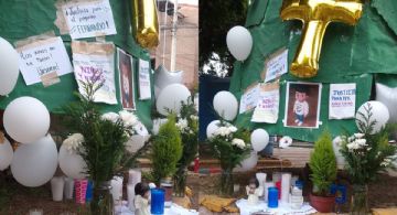 Vecinos de La Paz colocan flores, veladoras y globos blancos, pidiendo justicia para Fernandito