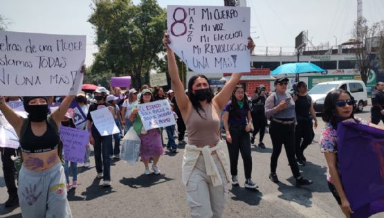 En Atizapán y Tlalnepantla, las mujeres también marcharon contra violencia y desapariciones por el 8M