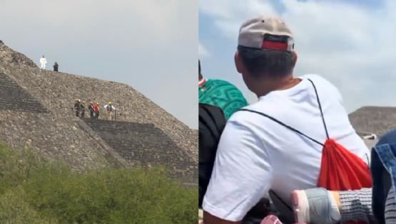 'Si se mueven, los sacrifico': Difunden VIDEO del tirador de Teotihuacán amenazando a turistas en Pirámide de la Luna