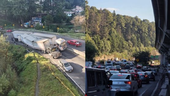 Bloqueo total en la carretera México-Toluca hoy 29 de mayo: Accidente de tráiler provocó el cierre