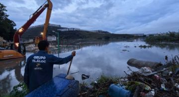 Retiran 90 toneladas de basura de la presa El Ángulo, en Cuautitlán Izcalli