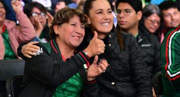 Claudia Sheinbaum y Delfina Gómez respaldan a la Selección Mexicana desde Nezahualcóyotl